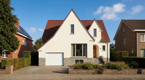 Façade et toiture d'une maison unifamiliale à Auderghem