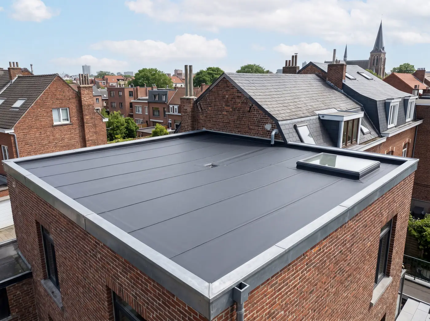 Toiture plate en EPDM